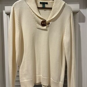 Ralph Lauren Off-White Cowl Neck Sweater